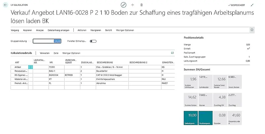 ERP-Bausoftware Megabau für Kalkulation für das Bauhauptgewerbe und Baunebengewerbe