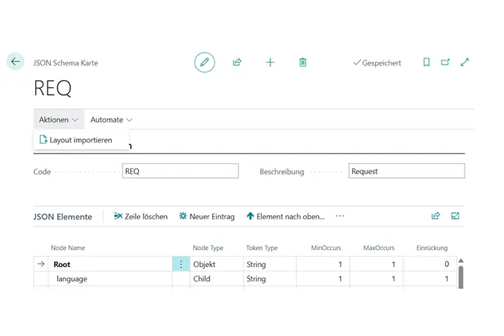 Content Apps Connect JSONS Schema Karte