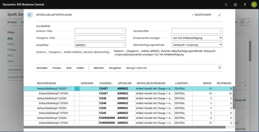 ERP Software Industrie Handel unitop Seriennummerverwaltung Chargennummerverwaltung
