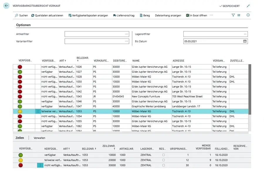 ERP Software Handel unitop Auftragssteuerung