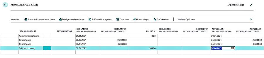 Bausoftware Megabau Zahlungsplan für das Bauhauptgewerbe und Baunebengewerbe