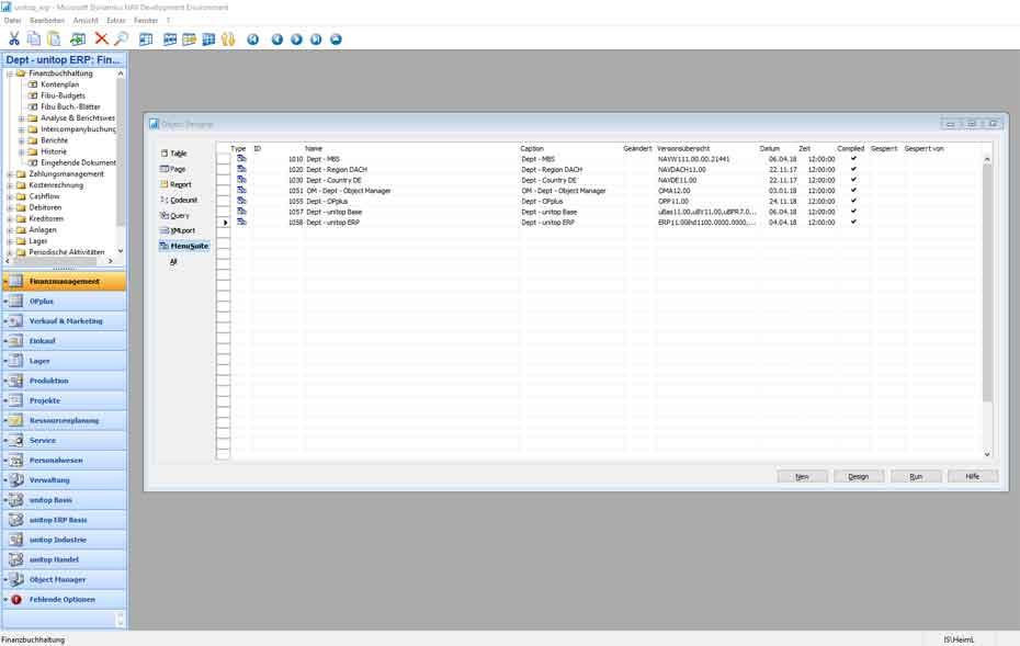 Schulung Microsoft Dynamics NAV Page Design Menu Suite