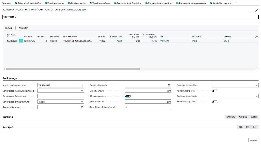 Bausoftware Megabau Baubuchhaltung in Microsoft Dynamics 365 Business Central für das Bauhaupt- und Nebengewerbe