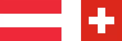 Flagge Österreich und Schweiz