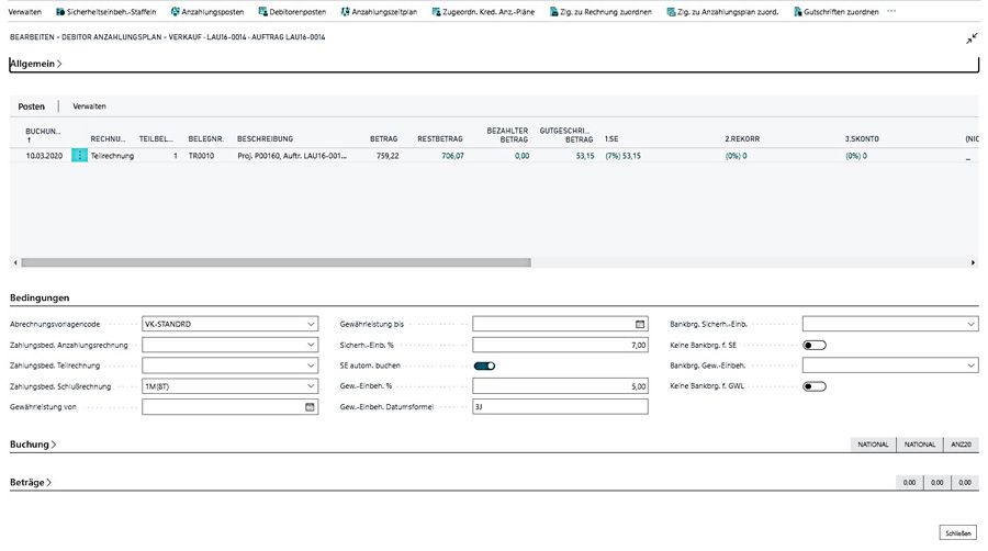 Bausoftware Megabau Baubuchhaltung in Microsoft Dynamics 365 Business Central für das Bauhaupt- und Nebengewerbe