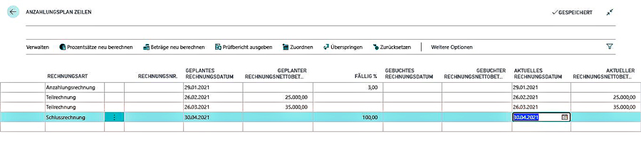 Bausoftware Megabau Zahlungsplan für das Bauhauptgewerbe und Baunebengewerbe